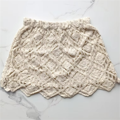 手刺繍コットンスカート